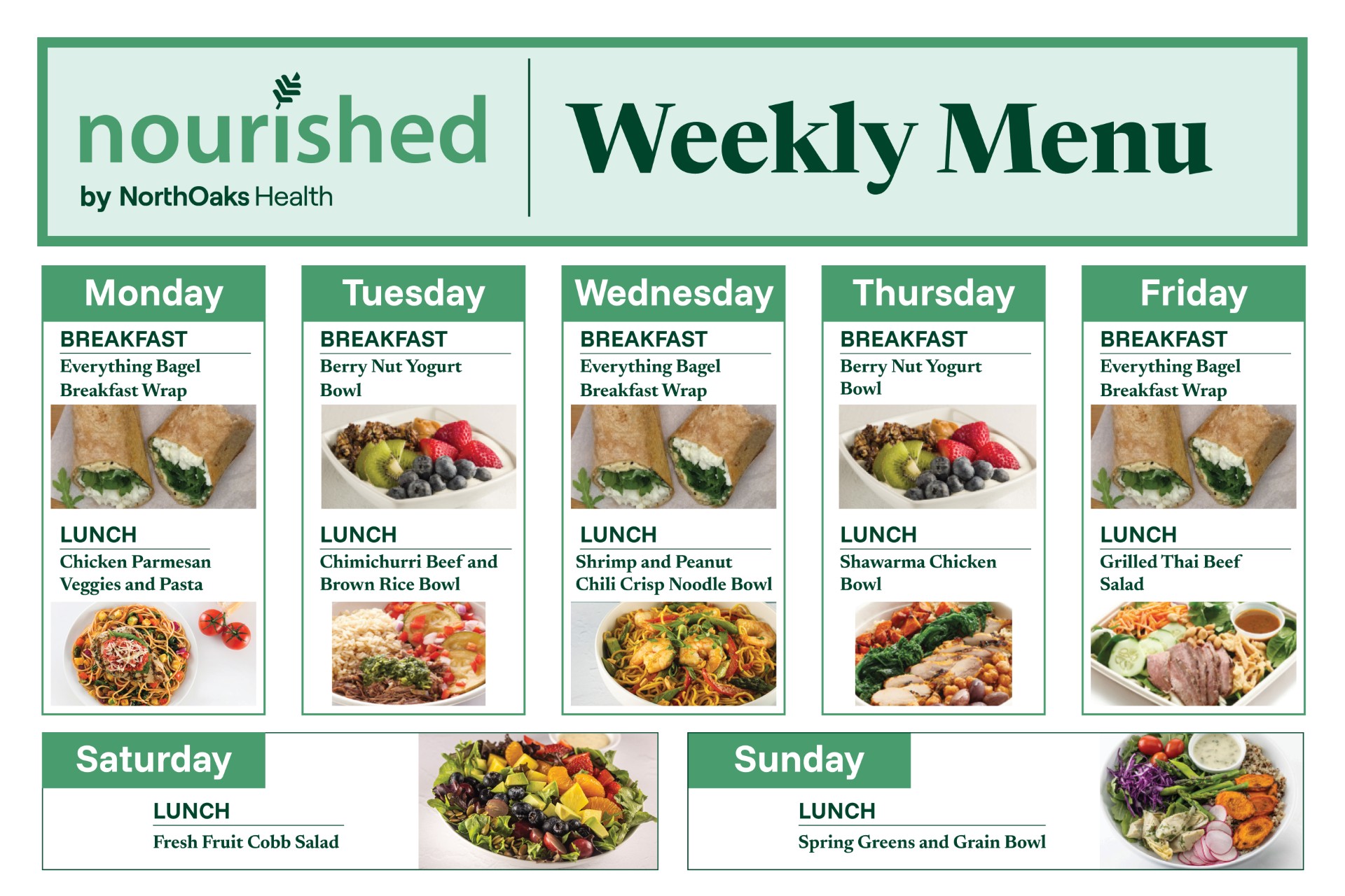 Nourished by North Oaks menu