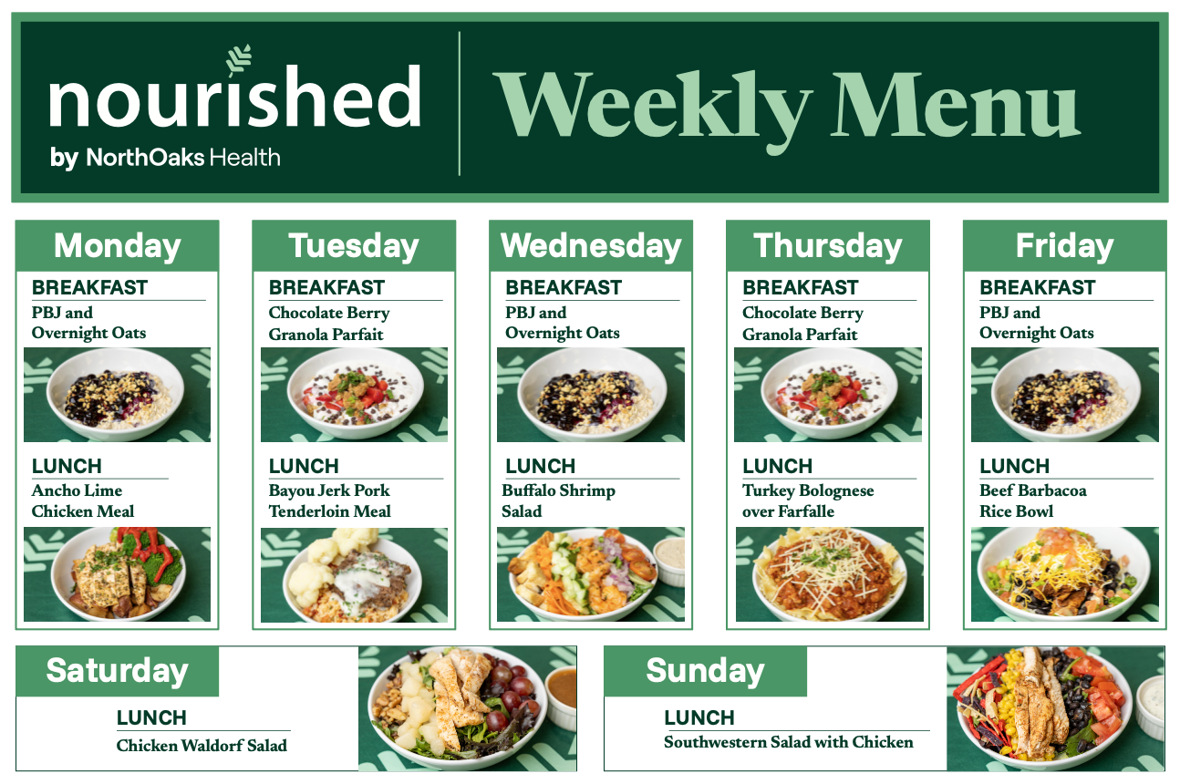 Nourished by North Oaks menu